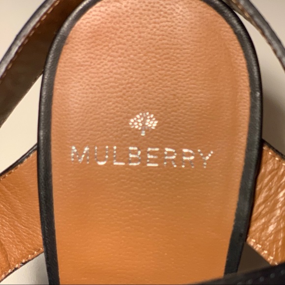 Mulberry Black Vachetta Leather Garden Sandals. - Picture 4 of 8